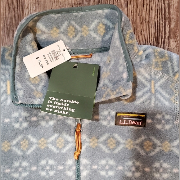 LL Bean Mountain Classic Fleece Jacket, Print Size XXS - Picture 8 of 8